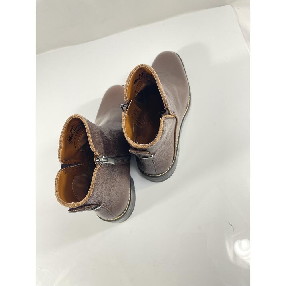 Franco Sarto Boots Women's Size 7M Brown L-Marcus Leather Ankle Booties Zip - Picture 8 of 13